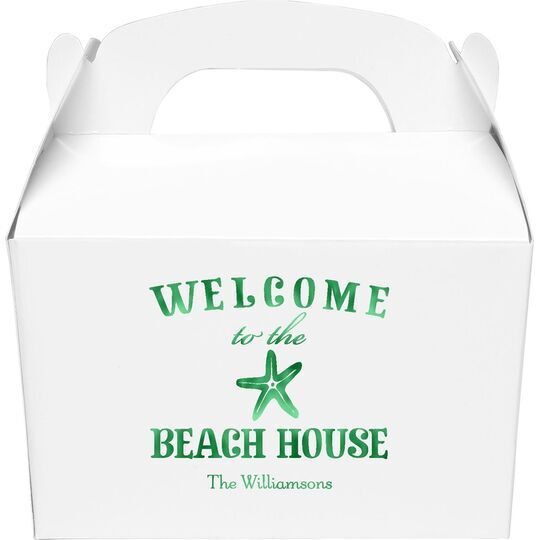 Welcome to the Beach House Gable Favor Boxes